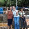 Waterfall hike in Kampot with my grandmother