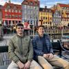 I went to visit Stockholm with a group of friends. One of my good friends and also my roommate, Ian, is pictured here next to me.