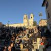 Very crowded Spanish Steps