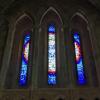 One of the main stained glass windows in the cathedral.