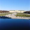 The outside of the Schönbrunn Palace in Vienna, Austria