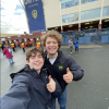 At a football match in England!