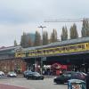 The U-Bahn (transit) on a bridge