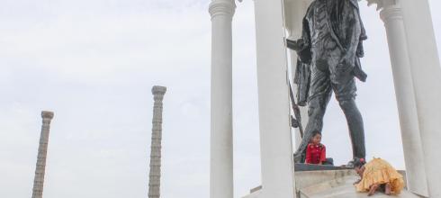 The Mahatma Gandhi statue