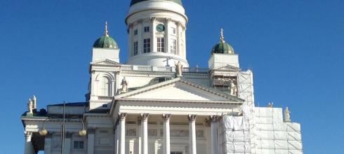 The Lutheran Cathedral overlooks Senate Square, home to both government offices and Helsinki University
