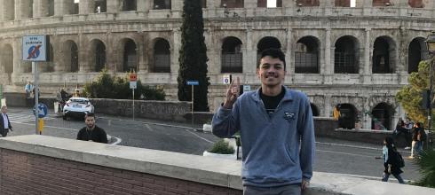 Me with the Roman Colosseum in the background