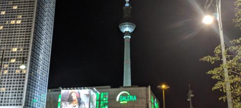 The Berlin TV Tower in Alexanderplatz, a historic place for politics and government, is one of the most iconic buildings in the capital city