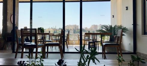 Here is a view from one of my favorite coffee shops, Manara. Not only do they serve coffee, tea and small bites, but they also have a library and host various workshops on topics such as art education.