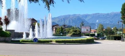The view of the mountains from town
