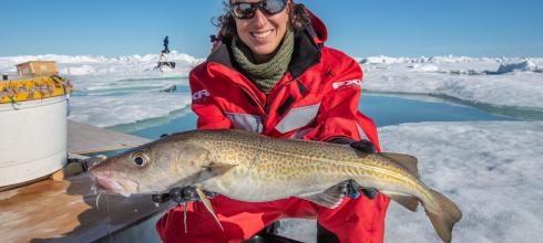 Fish caught by scientists through a hole in the ice! (Photo: Lianna Nixon)