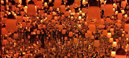 Tokyo is home to the world's first digital art museum; featuring millions of creative uses of light, each room offers a unique experience. These lanterns changed colors to create a beautiful show!