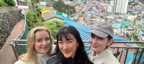 My friends and I at Gamcheon Culture Village