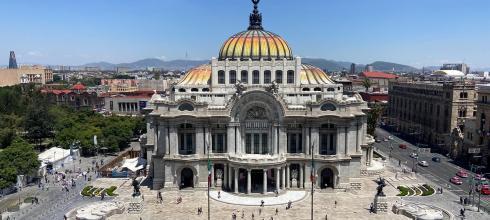 An incredible view from the Palacio de Bellas Artes.