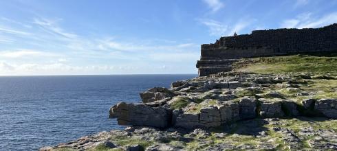 A view of Dún Aonghasa on Inis Mór, an ancient stone fort overlooking the Atlantic Ocean!