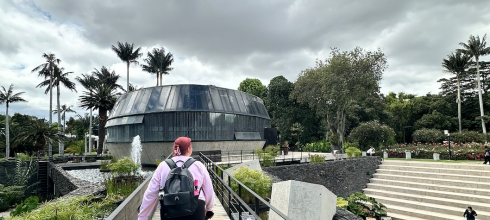 View outside the Tropicarium at the Botanical Garden