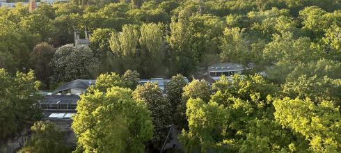 View of the Berlin Zoological Garden in Tiergarten Park