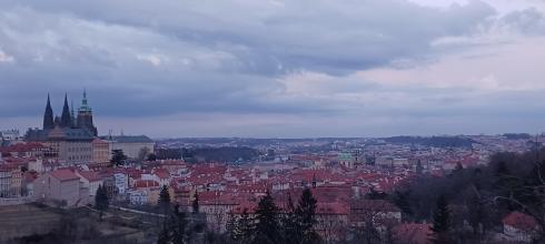 A view of the skyline in Prague