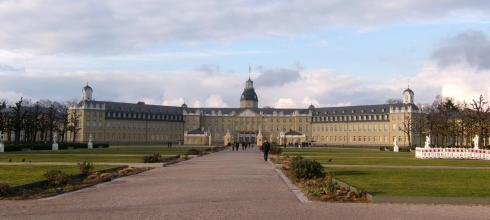 Front of the Karlsruhe Palace, which is now a museum 