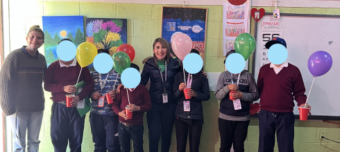 My work partner and I with our speech therapy class