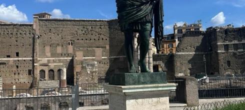 Standing tall near the Roman Forum a reminder of how one person shaped the future of an empire