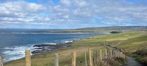 Cliffs of Moher sparkling in the sunlight 