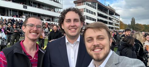 At the Pardubice Horse Race with my Friends! 