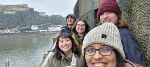 Deutsches Eck (German Monument) in Koblenz With My Other American Friends