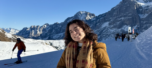 Standing on Eiger Mountain