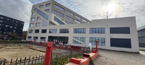 This is the physics building on my university campus, in front of it you can see a historic Roman ruin that was preserved when the campus was built! 