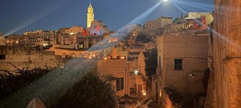 The city of Matera, lit by hundreds of candles