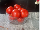 The process of making curtido involves so many tomatoes!