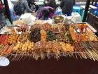 Some street food by vendors on the side of the road in Chongqing. Mouthwatering. 