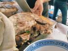 Big hunks of cooked lamb