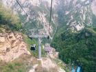 The cable car looking down