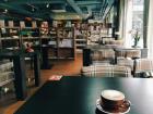 A modern bookstore that serves coffee and tea
