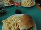 A typical lunch in Montevideo, Uruguay