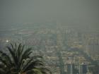 Smog covers the city of Santiago