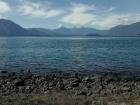 The rocky shoreline