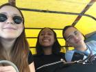 Only three in a rickshaw at a time!