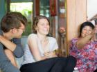 The coffee shop owner welcomed us into her home
