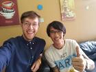 I met this friend after buying a cup of coffee from him!