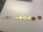 Some coins used in Japanese currency 