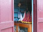 A wooden model boat shop in Bequia