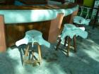Whale bone stools in Bequia