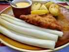 Michael: White asparagus with German schnitzel in Heidelberg