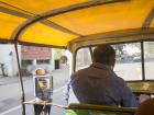 Reporting live from inside a rickshaw