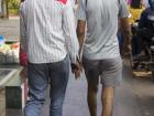 Friends holding hands