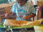 Dosa: a delicious South Indian breakfast food. 