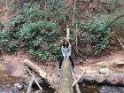 My friend Arthur dared me to cross this log to the other side. It was definitely a challenge