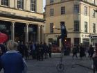I was impressed this street performer did not end up burning himself